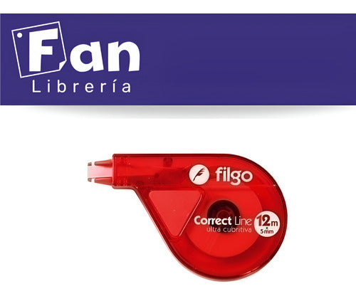 Cinta Correctora Filgo 5mmx 12 Metros X Unidad 1