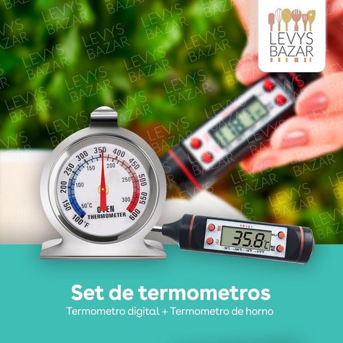 Levys Bazar Set Digital Thermometer + Oven Thermometer 1