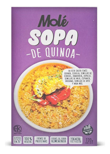 Sopa De Quinoa Mole Vegetal Fuente Fibra Sin Tacc 120g X2 1