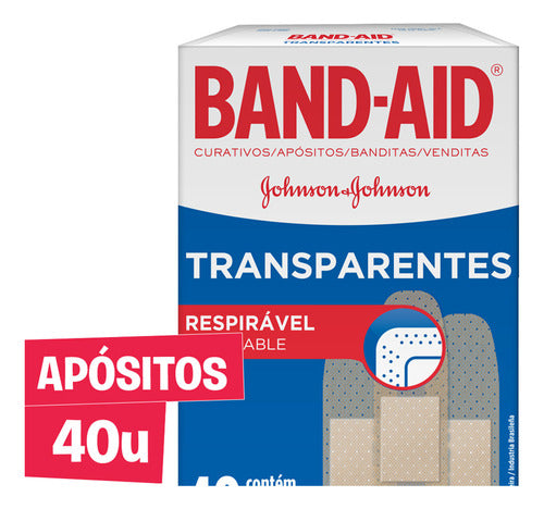 Band-Aid Transparent Adhesive Bandages Pack of 40 1