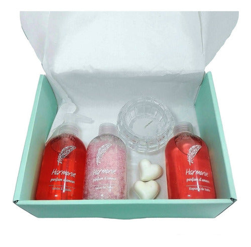 Zen Spa Relaxation Gift Box with Rose Aroma - Set of 7 Pieces - Kit Caja Regalo Mujer Box Aroma Rosas Set Zen Spa N60 Relax