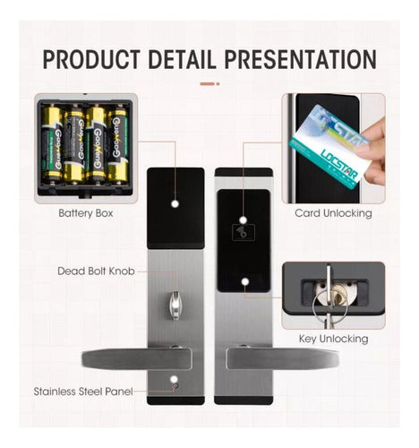 Locstar Loc-D101-MF-BXG-I 5 Bolt RFID Hotel Lock 4