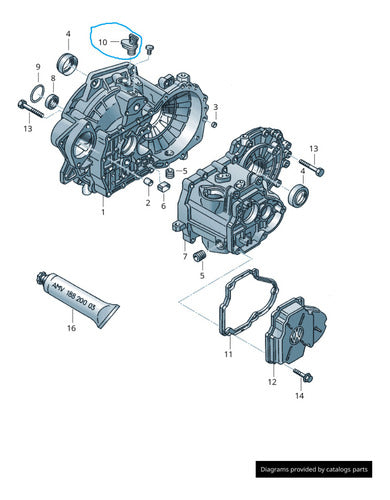 Buje Caja  Roscado M 43x1.5 Vw  Polo Caddy Golf Original 1