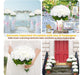 Jiftok 10pcs Hortensia Blanca Flores Artificiales Para Decor 4