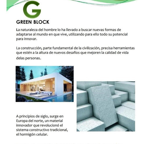 Green Block Cellular Concrete Block 10x25x50 1