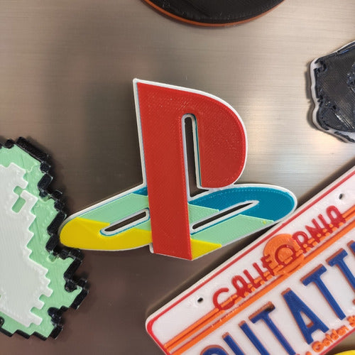 PlasticMonkey.3D Decorative Imán Logo Playstation - 3D Printed 1