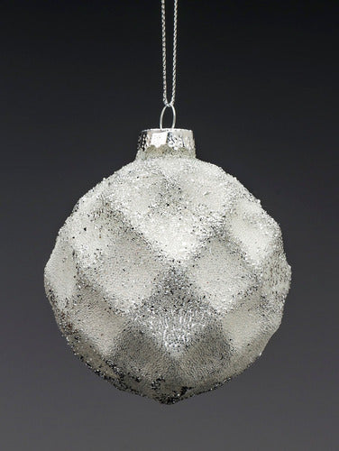 Hanging Silver Sphere Ornament Landmark 1