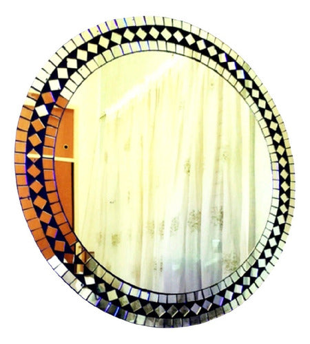 Handcrafted Round Mosaic Mirror XXL - Rombo Model 0