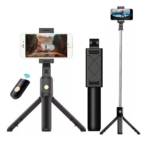 Kseries Tripode Celular Selfie Stick Control Bluetooth Foto Viaje 1