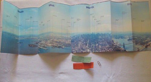 4 Antiguas Entradas A Torres Gemelas 1983 Con Folleto Wtc 3