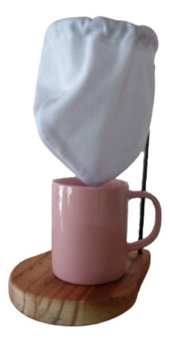 Suporte Para Café + Caneca Rosa 0