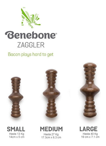 Benebone Zaggler Bacon Small Chew Toy for Dogs 2