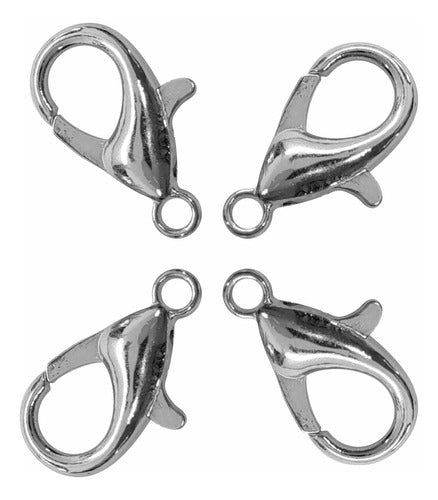 500 Units 12mm Nickel Plated Iron Bracelet Hook Clasp 0
