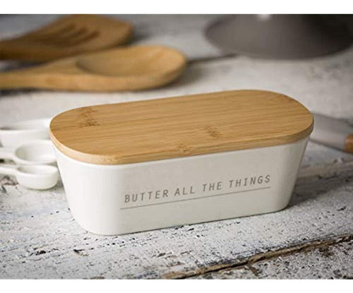 Tablecraft Butter Dish With Lid, 7.75 X 3.25 X 2.5, Melamine 3