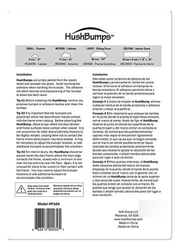 Hushbumps Ultraquiet Bumpers De Gel 104 Piezas Value Pack Co 0