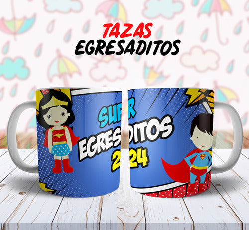 Sublimation Templates for Graduates 'Egresaditos' Cups Designs 8