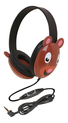 Califone 2810-BE Listening First TM Stereo Headphone for Kids, Bear Design, PC and Apple Compatible 0