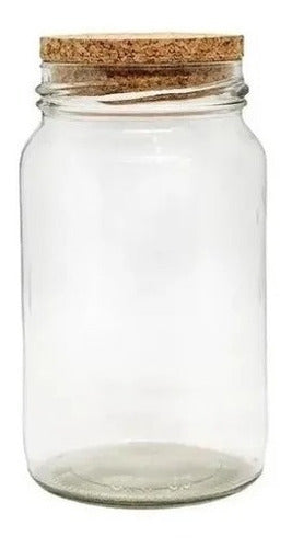 AP! Alba 330cc Glass Jar with Cork Lid - Pack of 10 0