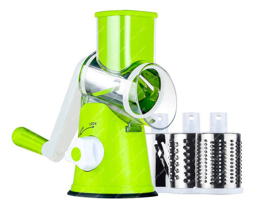 Manual 3 stainless steel Blades Grater Shredder Vegetables Cheese Cutter 0