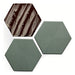 Green Deco Hexagonal Decorative Ceramic Tile 20x23 Cm 4