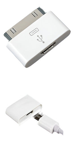 Micro USB Female to 30 Pin Male Adapter Charger by Apple 0