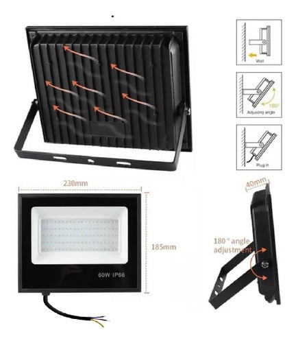 Tacho Foco Luz Negra Uv 50w Cotillón Fiestas Flúor 1