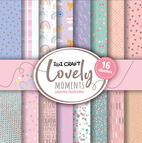 Ibi Craft Lovely Moments Illustrated Paper Block - 24 Sheets 1