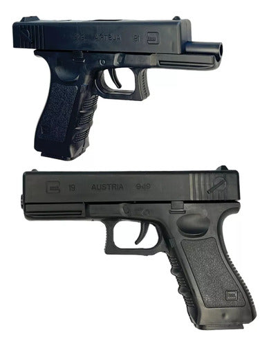 X1 Brinquedos Arminha Lançador Glock +bbs Toys Pistola Guns 4