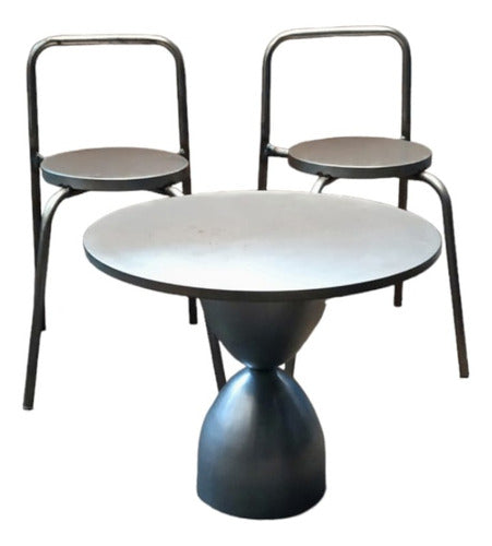 Round Metal Coffee Table Wabi Model Outdoor Indoor 1