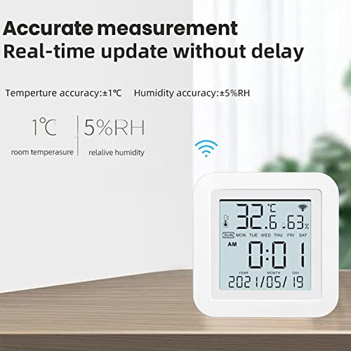 Haozee Smart WiFi Temperature and Humidity Sensor LCD Monitor 3