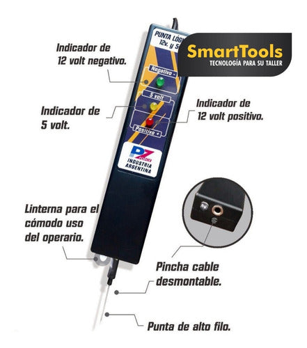 PZ Force Punta Logica Automotriz Profes. 12V y 5V 1