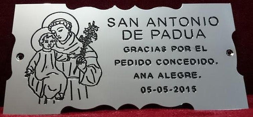 San Antonio De Padua Memorial Plate 10x20 0