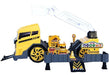 Express Wheels Toy Construction Vehicle Set with Track and Truck 7