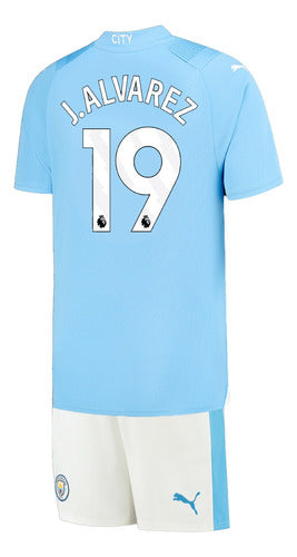 Puma Manchester City Kit 2023/24 #19 J. Alvarez - Kids 2