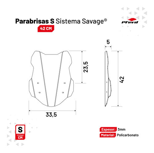 PFERD® TECH Savage Dominar 250 - Windshield 42cm 6