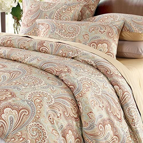 WINLIFE Egyptian Cotton Paisley Quilt Cover Set 0