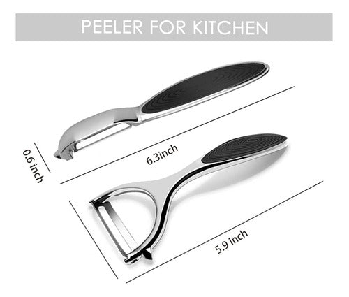 TACGEA Vegetable Peeler Set with Non-Slip Handle - Set of 2 1