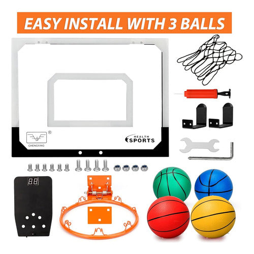 Umnodobn Pro Indoor Mini Basketball Hoop Set for Kids and Adults 4