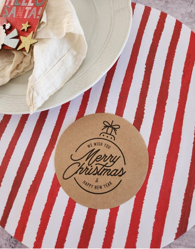 Pack of 12 Paper Coasters Christmas Design 3