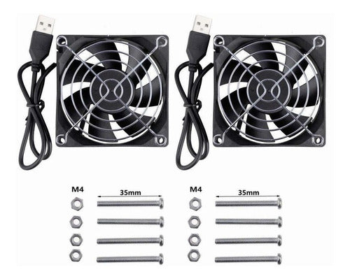 Gdstime Dual Ventilador Usb 3.150 in X 0.984 in 5 V Para 0