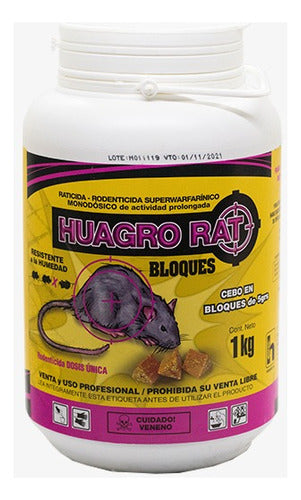 Huagro Rat Block 1kg Paraffin Rodent Rat Mouse 0