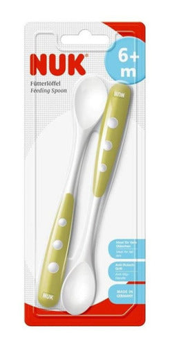 NUK Easy Learning Set of 2 Long Spoons + 6 Months 0