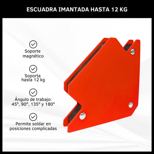 Escuadra Magnetica Soporte Soldador Hasta 12 Kg 3 Pulgadas 1