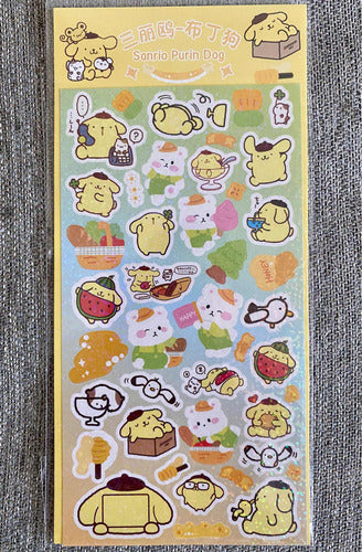 Tienda Felicity Plancha Stickers Kuromi, My Melody, Pompompurin, Cinnamoroll 3