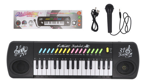 SK.MILES Multifunctional Organ with Microphone - 31-Key USB Piano 0