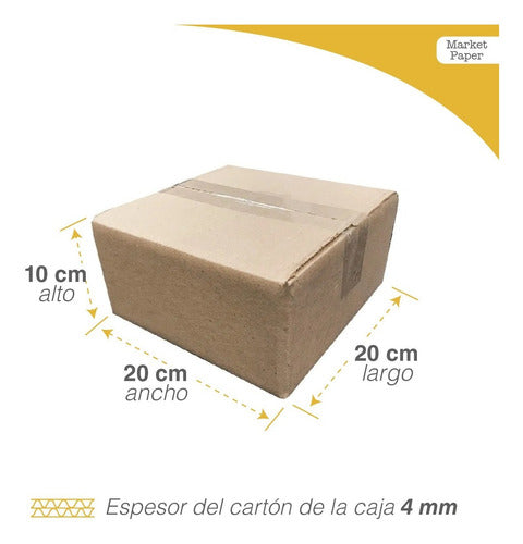 Reinforced Moving Corrugated Cardboard Box 20x20x10 cm 100-Pack 1