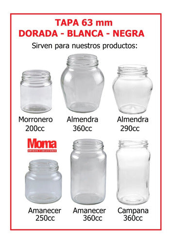 MOMA 25 Twist Off Lids 63 Mm Mermelada Jar 1