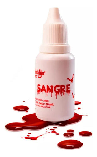 Manzana Cotillon Sangre Artificial Maquillaje Pinta Cara Con Gotero Halloween 0