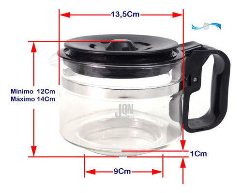 Adjustable Lid Coffee Pot Jug Compatible Liliana Ac944 1