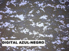 Rip Stop Digital Camouflage Fabric Blue Sky Black Infantry 1